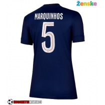 Ženske Nogometnih dresov Paris Saint-Germain Marquinhos #5 Domači 2025-26 Kratki rokavi